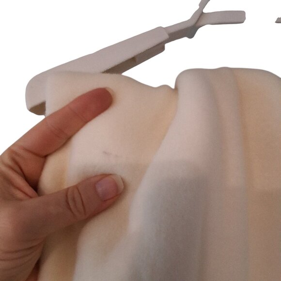 Pepperell nwt new old stock baby blanket fleece satin binding ivory 36x50 - Picture 3 of 10